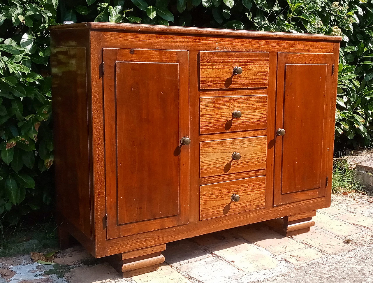 Credenza con alzata, anni '60 7