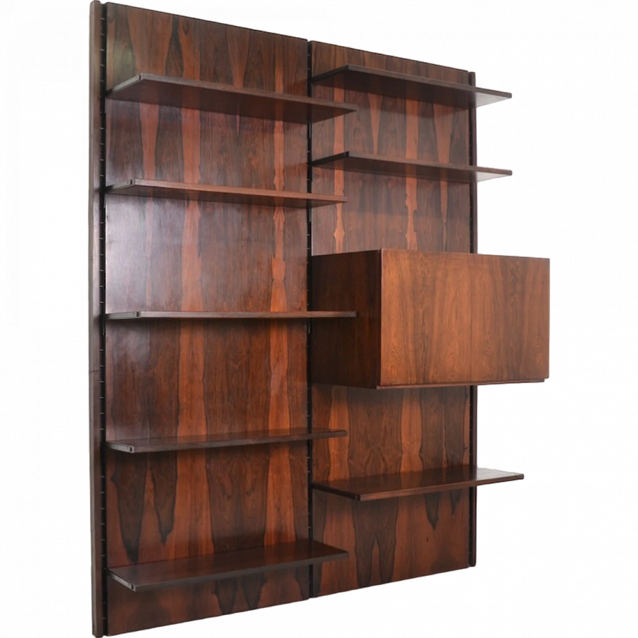 Wall bookcase by Bernini, 1950s 10