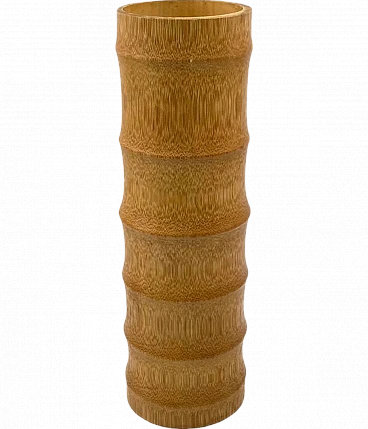 Hollywood regency bamboo vase, Italy 1970