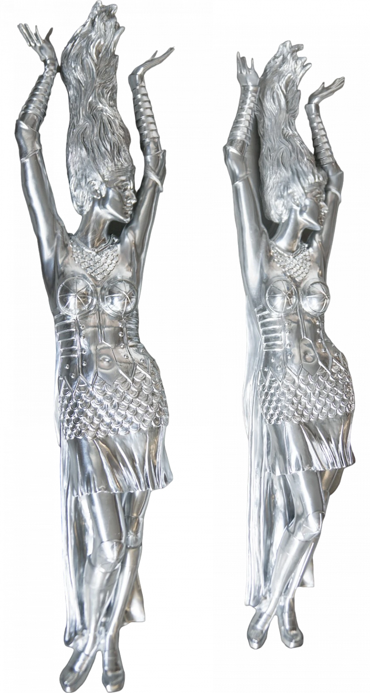 Pair of resin Art Deco sculptures from cruise ship, 1990s 24