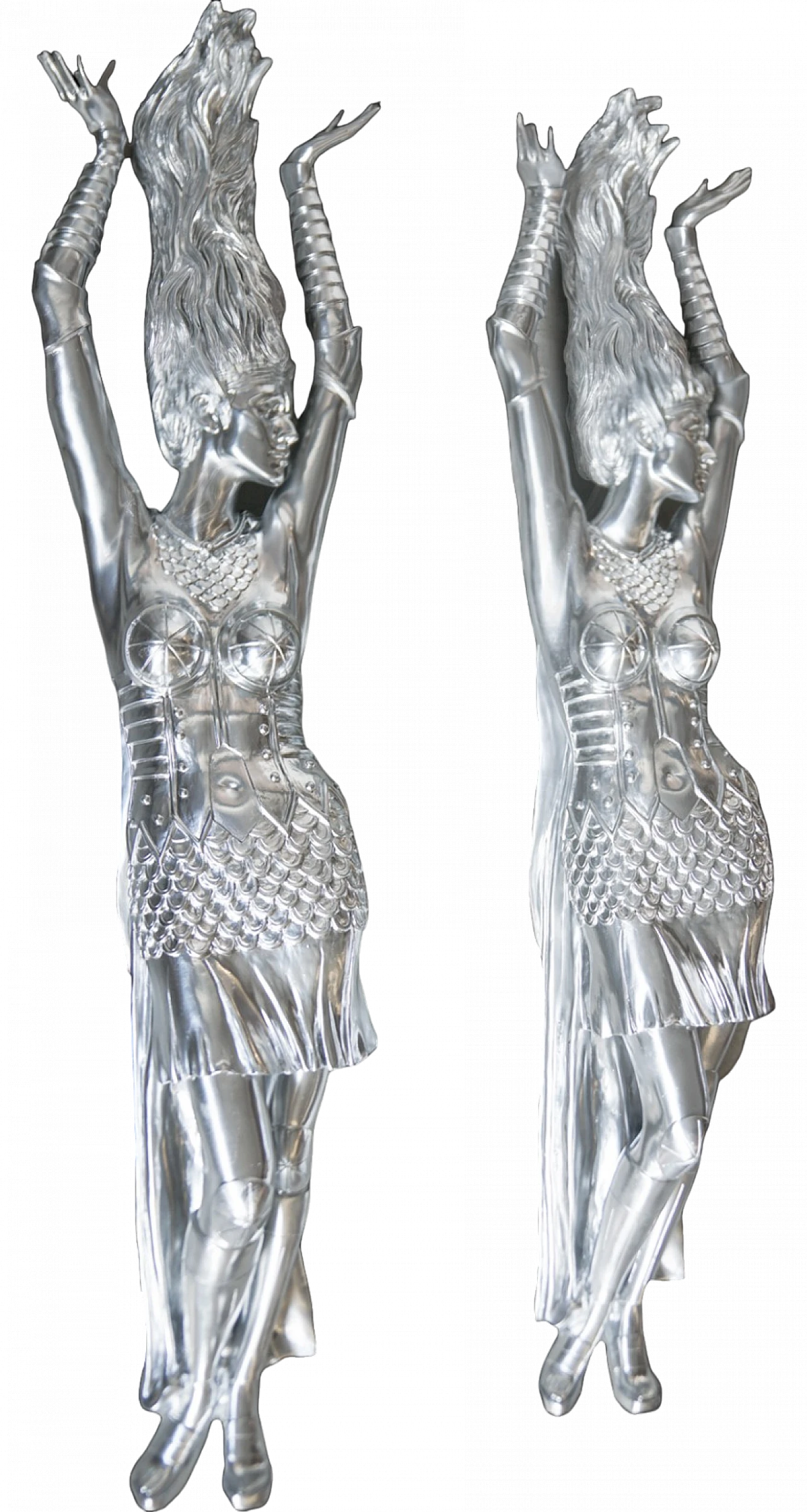 Pair of resin Art Deco sculptures from cruise ship, 1990s 25