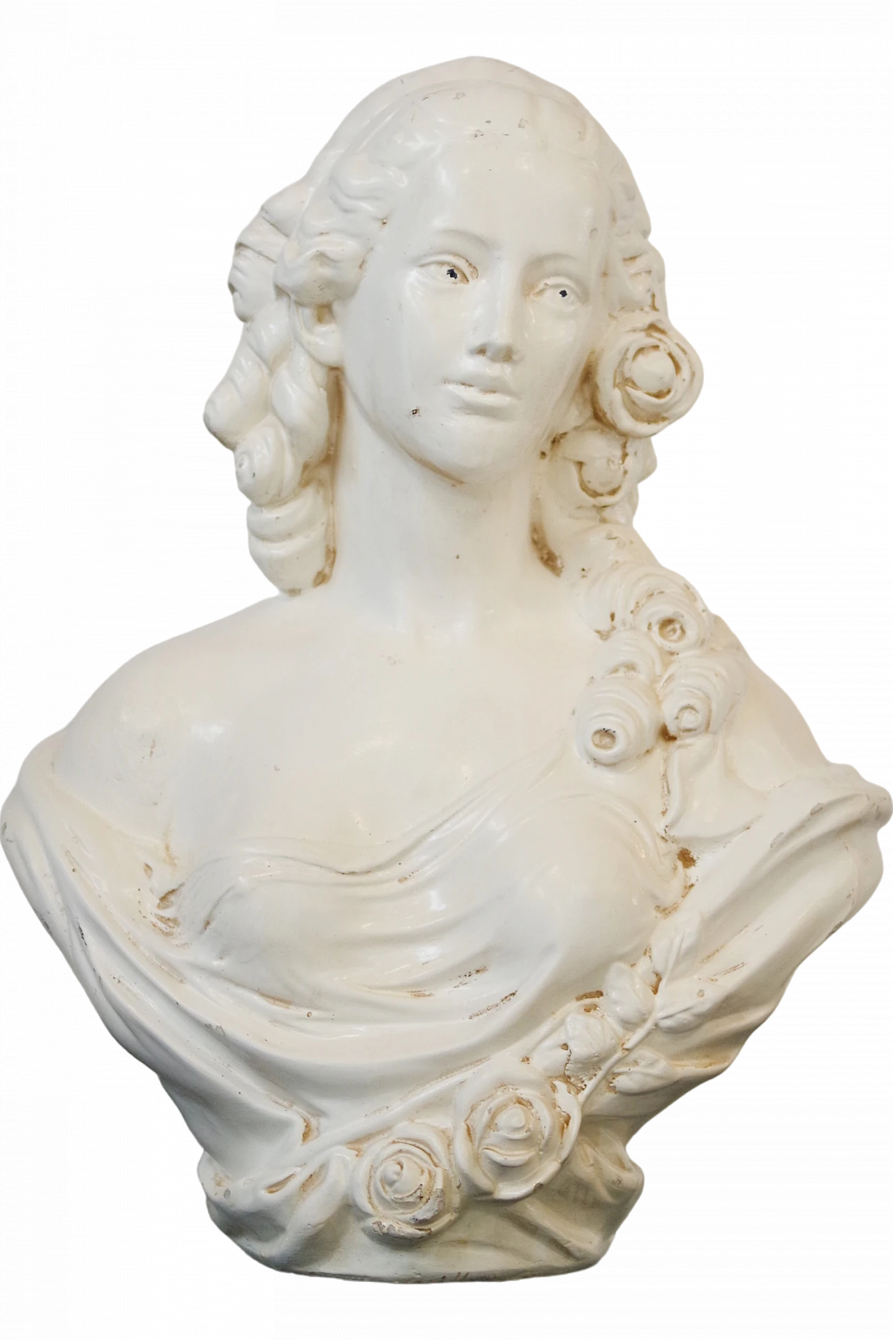 Mid-Century plaster bustsculpture  of a woman, 1950s 7