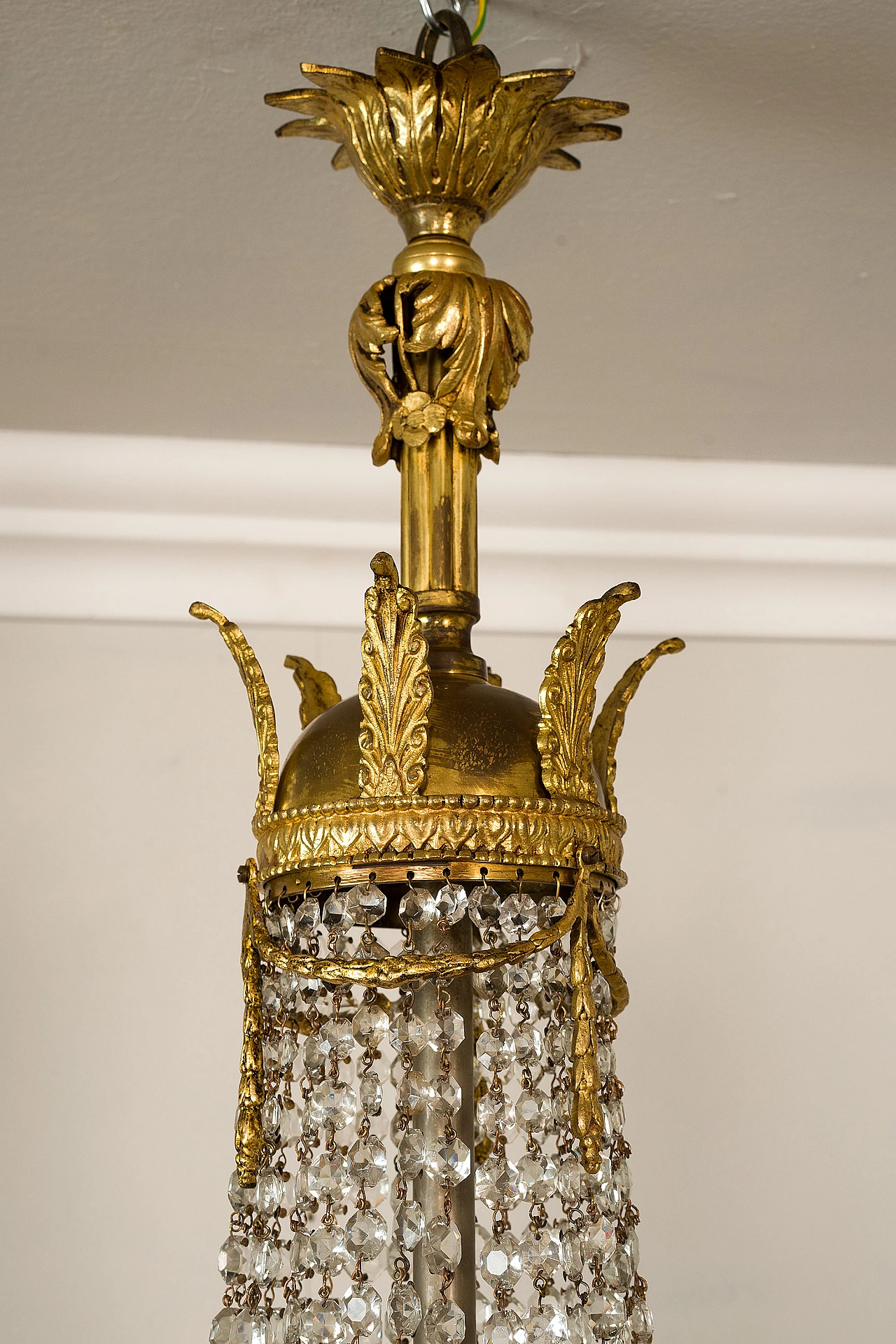 Empire crystal chandelier, 1920s 1