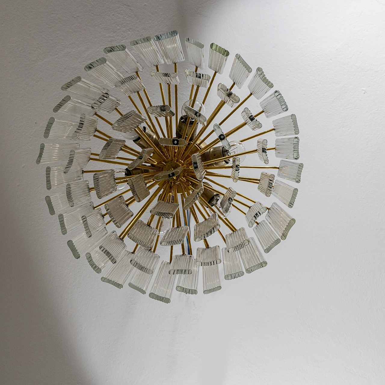 Lampada da soffitto in vetro di Murano, anni '50 13