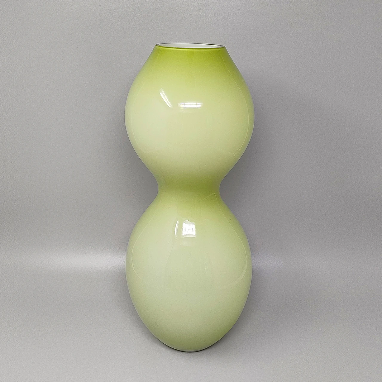 Space Age green vase in Murano glass, 70s 2