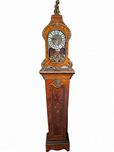 Column pendulum clock, boulle style, 1960s