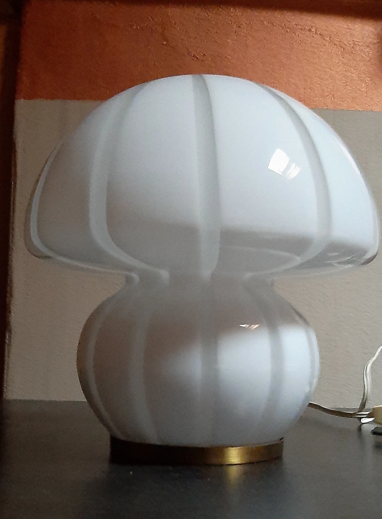 Lampada fungo da tavolo in vetro di Murano, anni '70 9