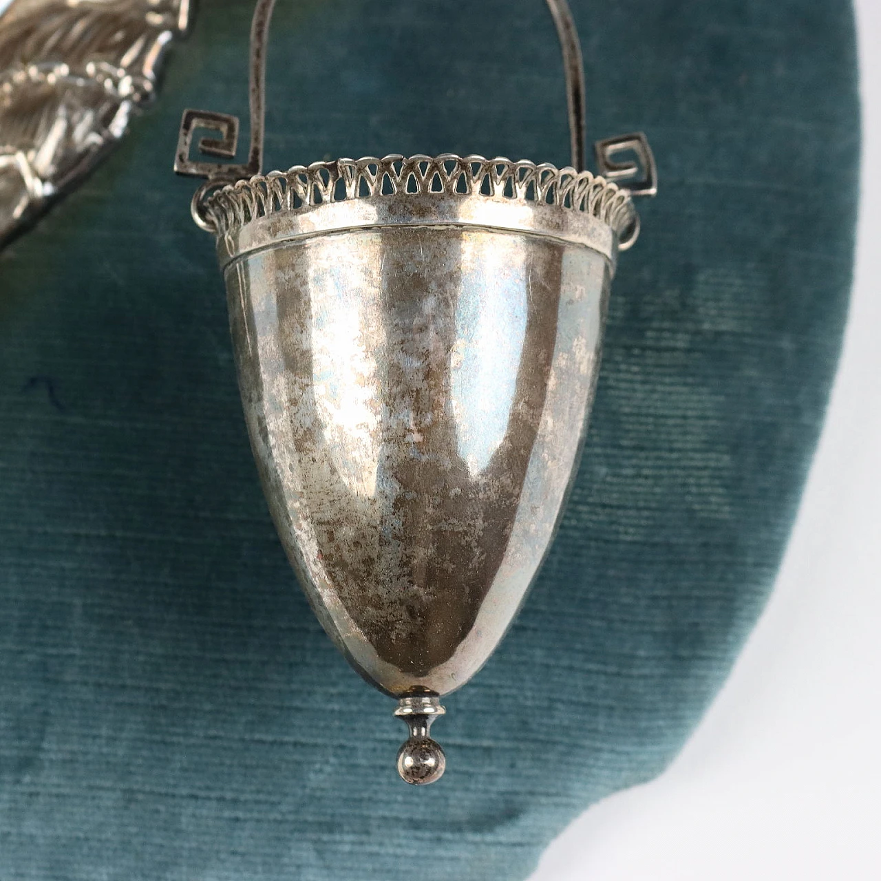 Holy water stoup in silver by Besançon, late 18th century 6