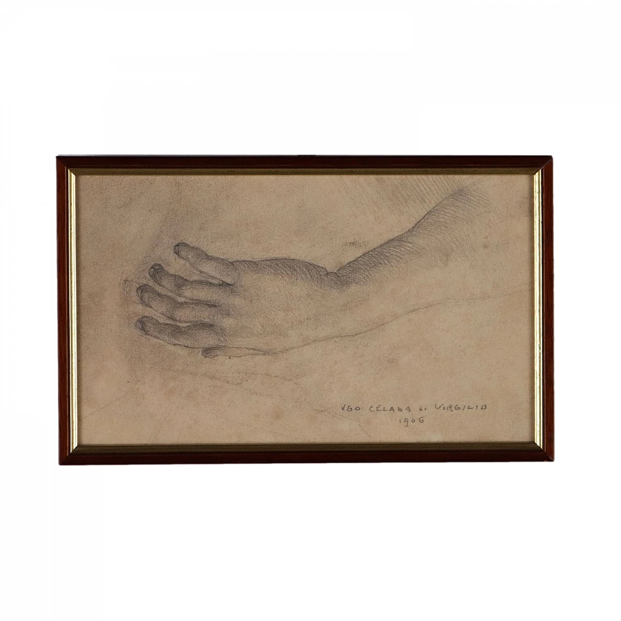 Ugo Celada da Virgilio, Hand, pencil on paper, 1906 1