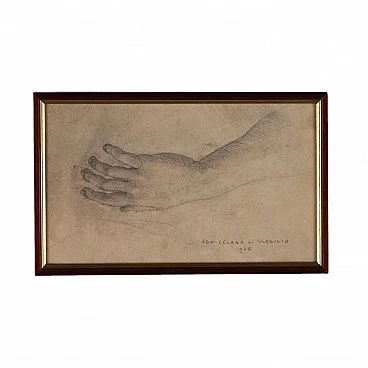 Ugo Celada da Virgilio, Hand, pencil on paper, 1906