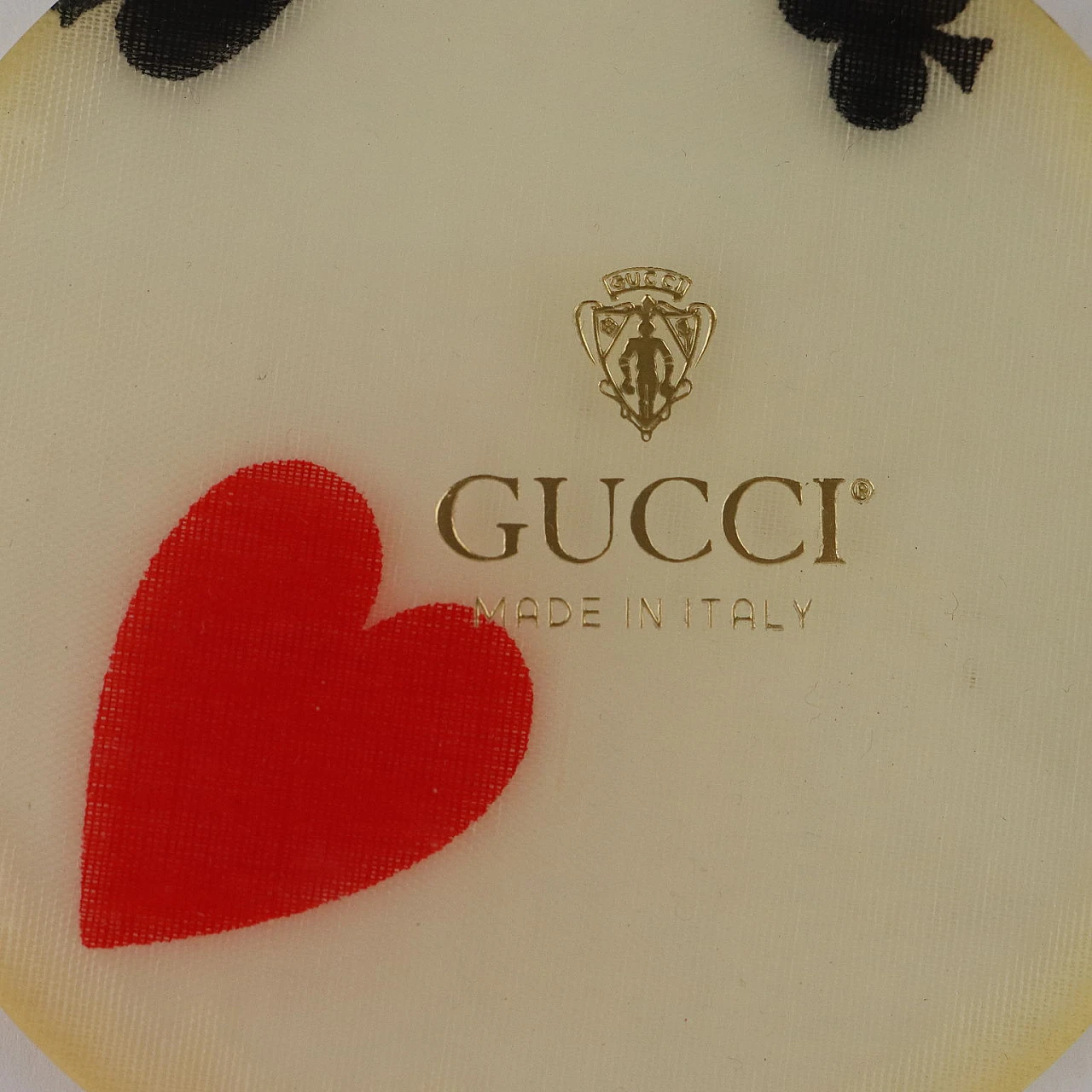 4 Plexiglass coasters with card suits by Gucci, 1980s 4