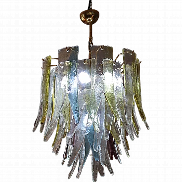 Murano Glass policrome chandelier by Barbini, 1970s