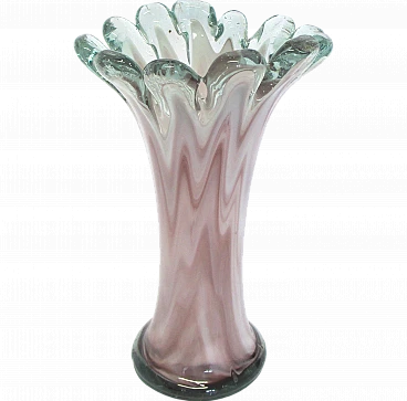 Vaso artistico in vetro di murano soffiato dei primi '900