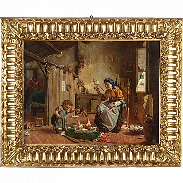 Copy painting of Gaetano Chierici, oil on canvas, early 20th century