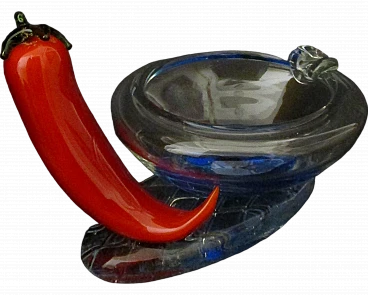 Artistic Murano glass ashtray with pepper, 1960s