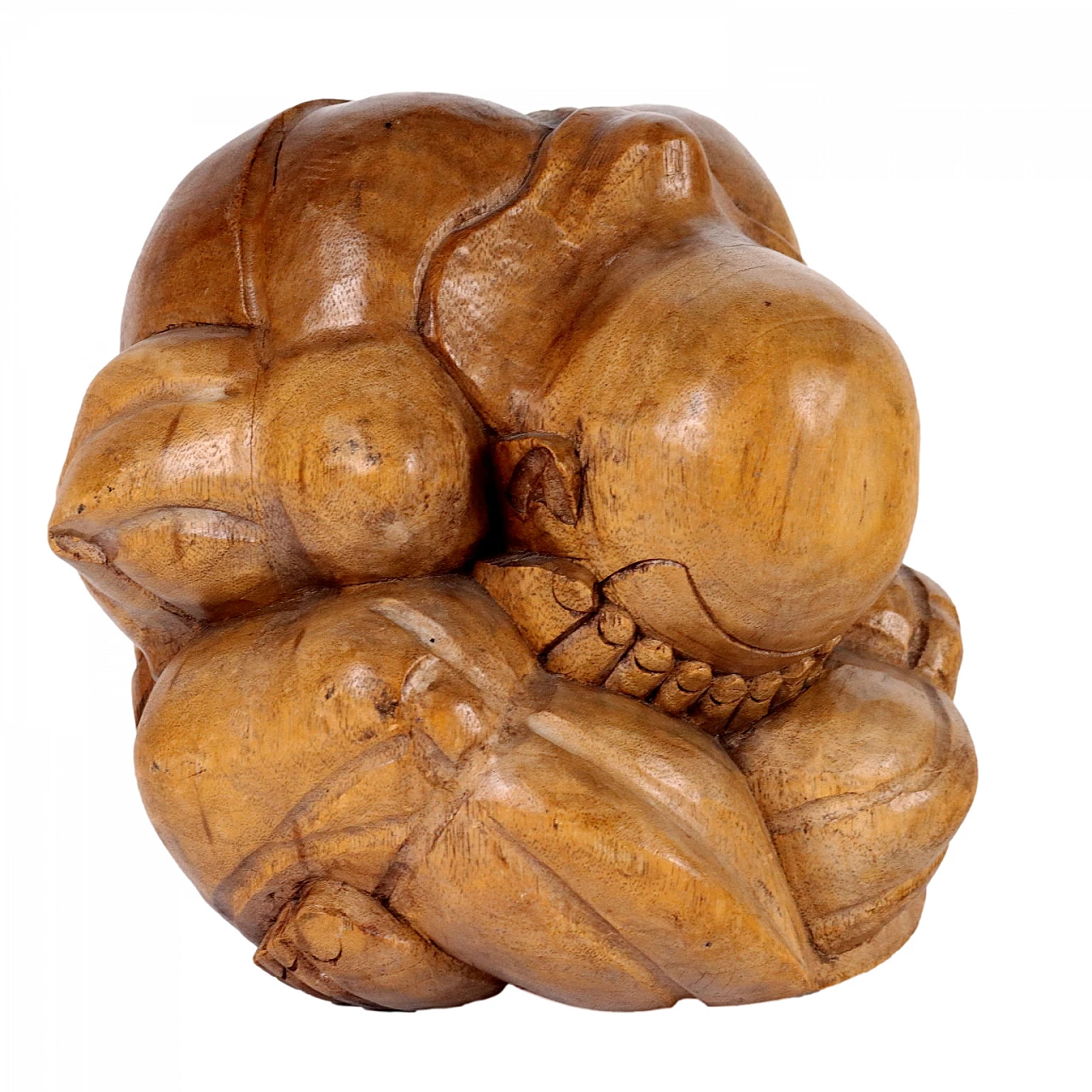 Weeping Buddha, wood sculpture 1