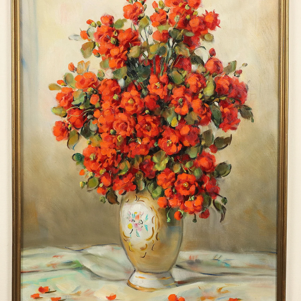 Modern Painting Signed A. Paolo Graziani Flower Arrangement \'900 3