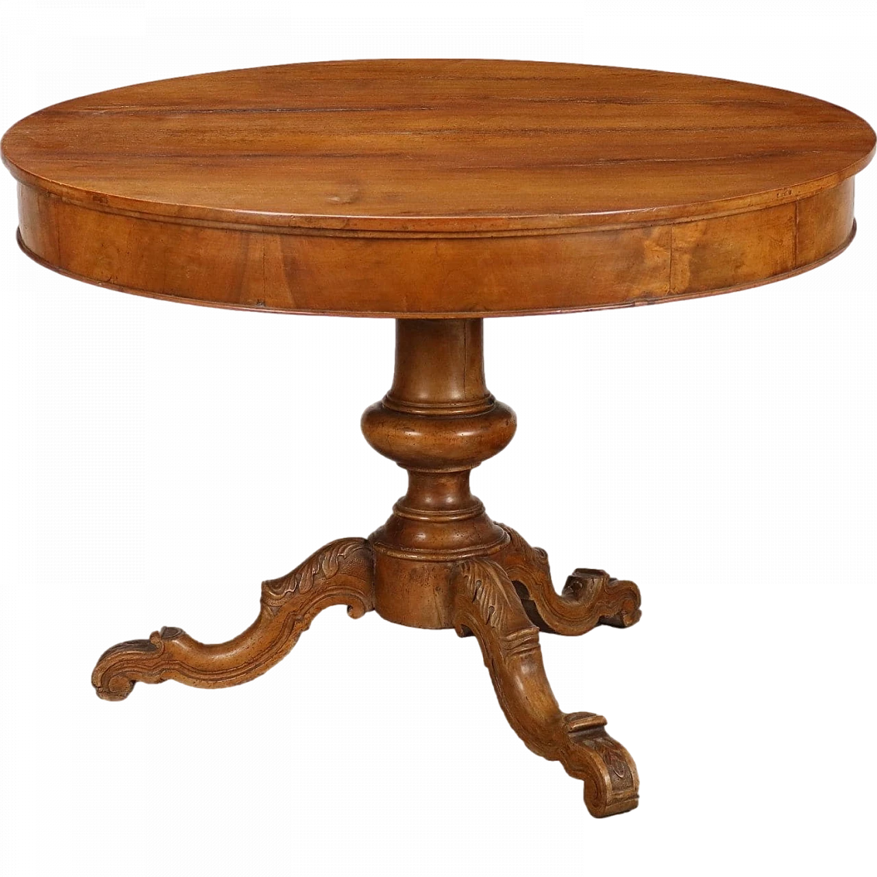 Round table Louis Philippe walnut , 19th century 8