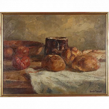 Modern Painting Signed Domenico de Bernardi Oil on Canvas XX Century