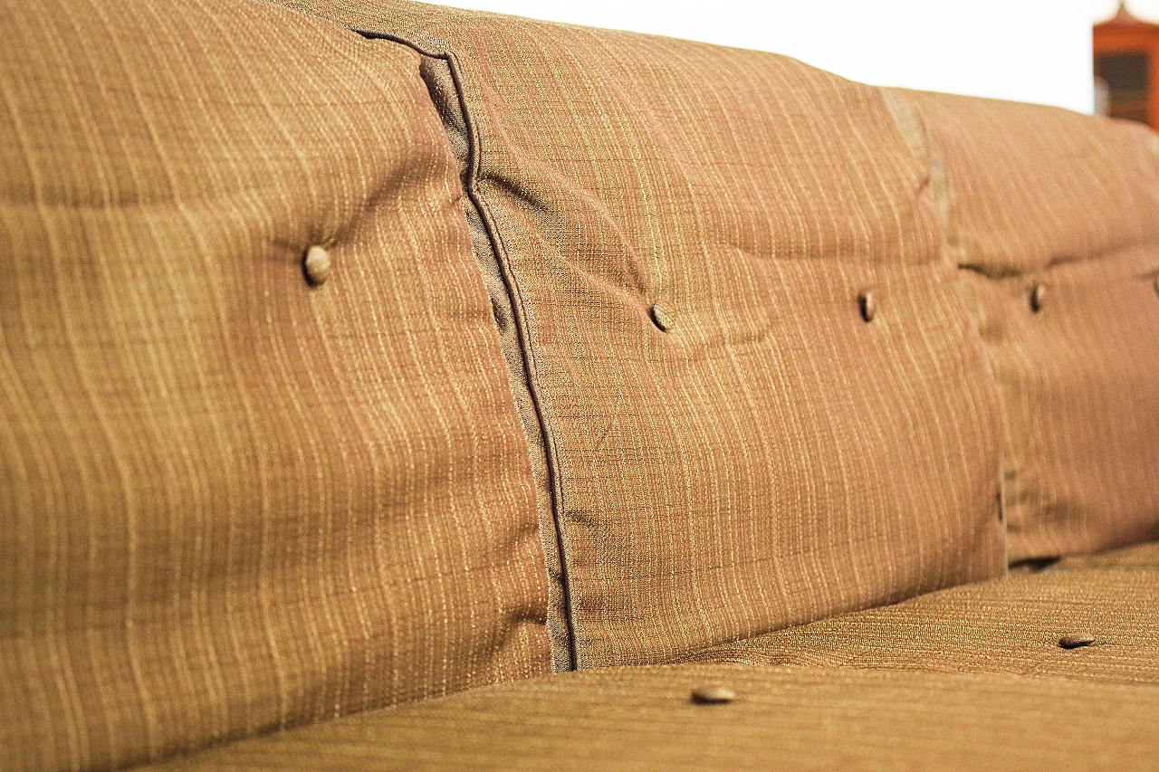 1970s Modular Beechwood Sofa by Frigerio – Original Fabric Upholstery, Set of 6 7