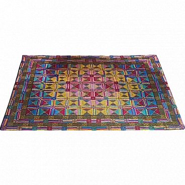 Geometric wool rug by Missoni for T&J Vestor, 1980s