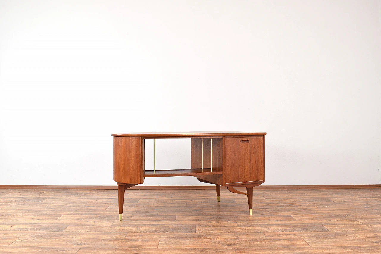 Scrivania Mid-Century in teak organico di Sola Møbler, anni '60 6