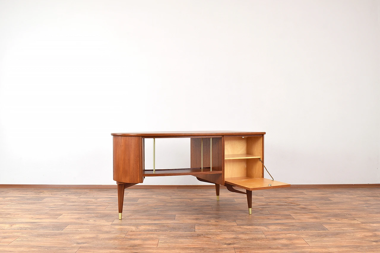 Scrivania Mid-Century in teak organico di Sola Møbler, anni '60 8