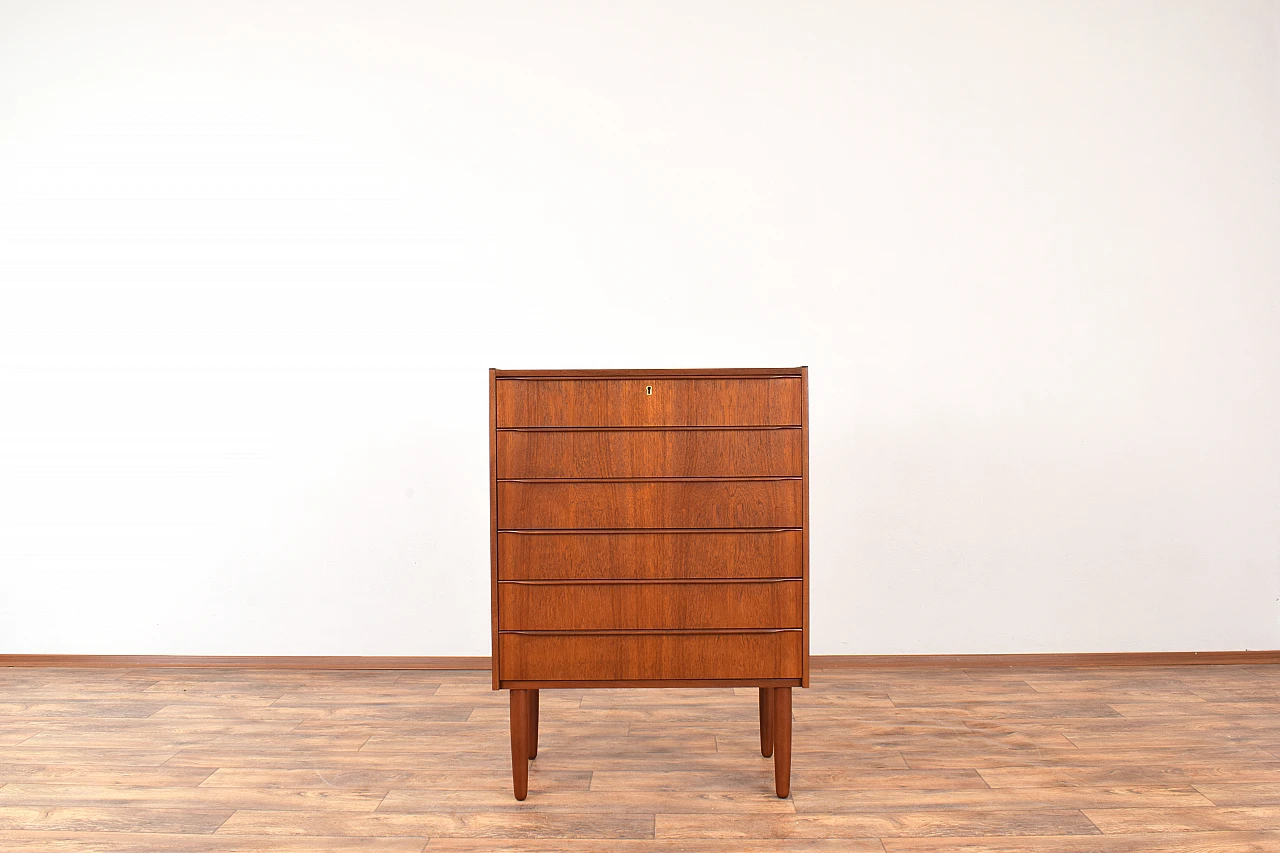 Cassettiera Mid-Century in teak, Danimarca, anni '60 1