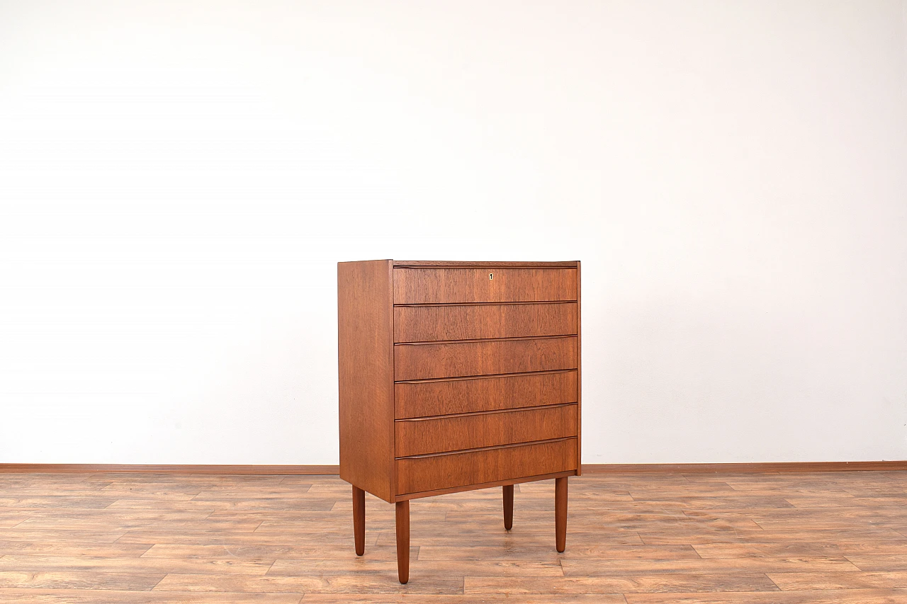 Cassettiera Mid-Century in teak, Danimarca, anni '60 2