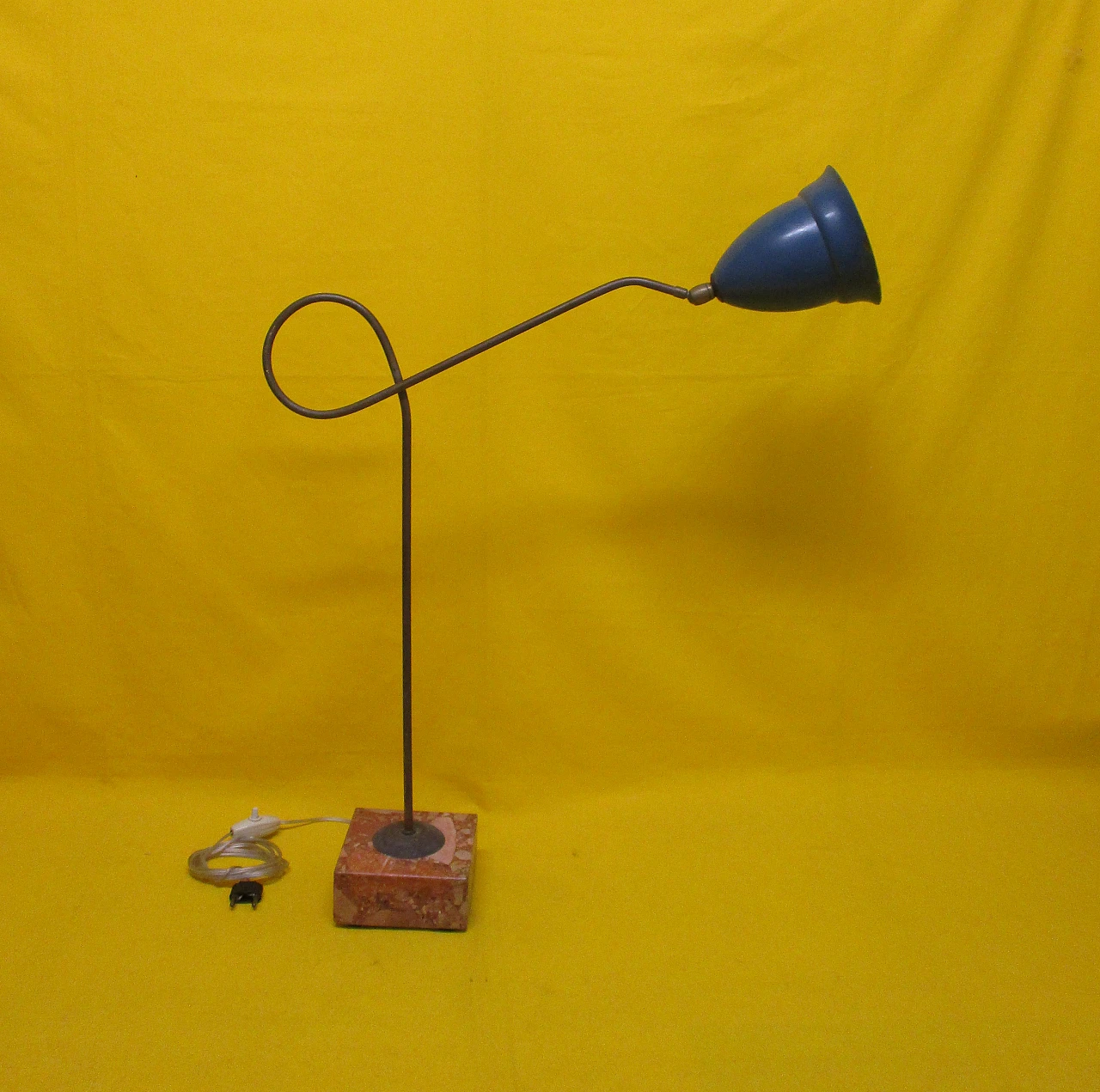 Arredoluce lamp in metal and marble, 1950s 2