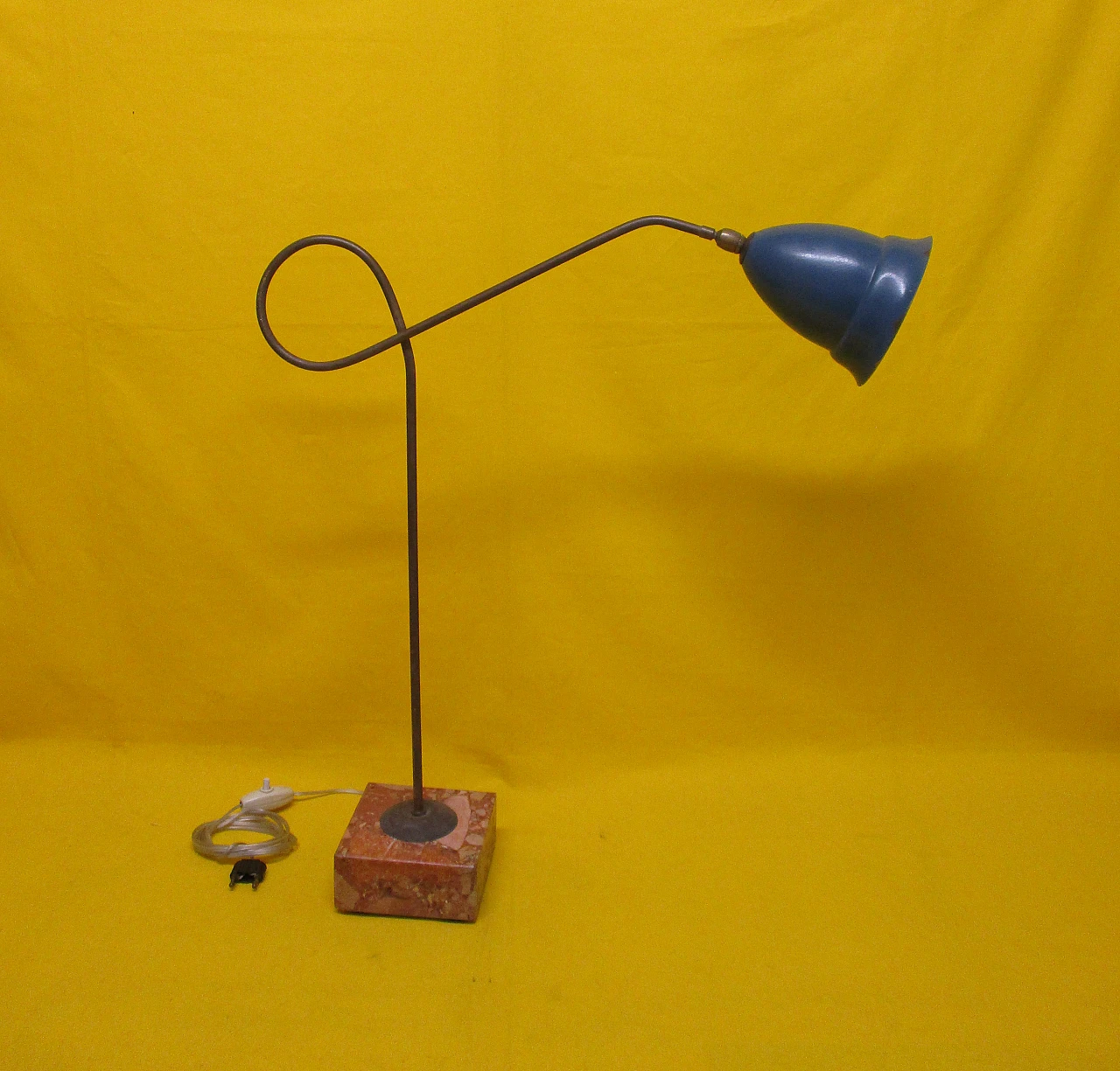 Arredoluce lamp in metal and marble, 1950s 3