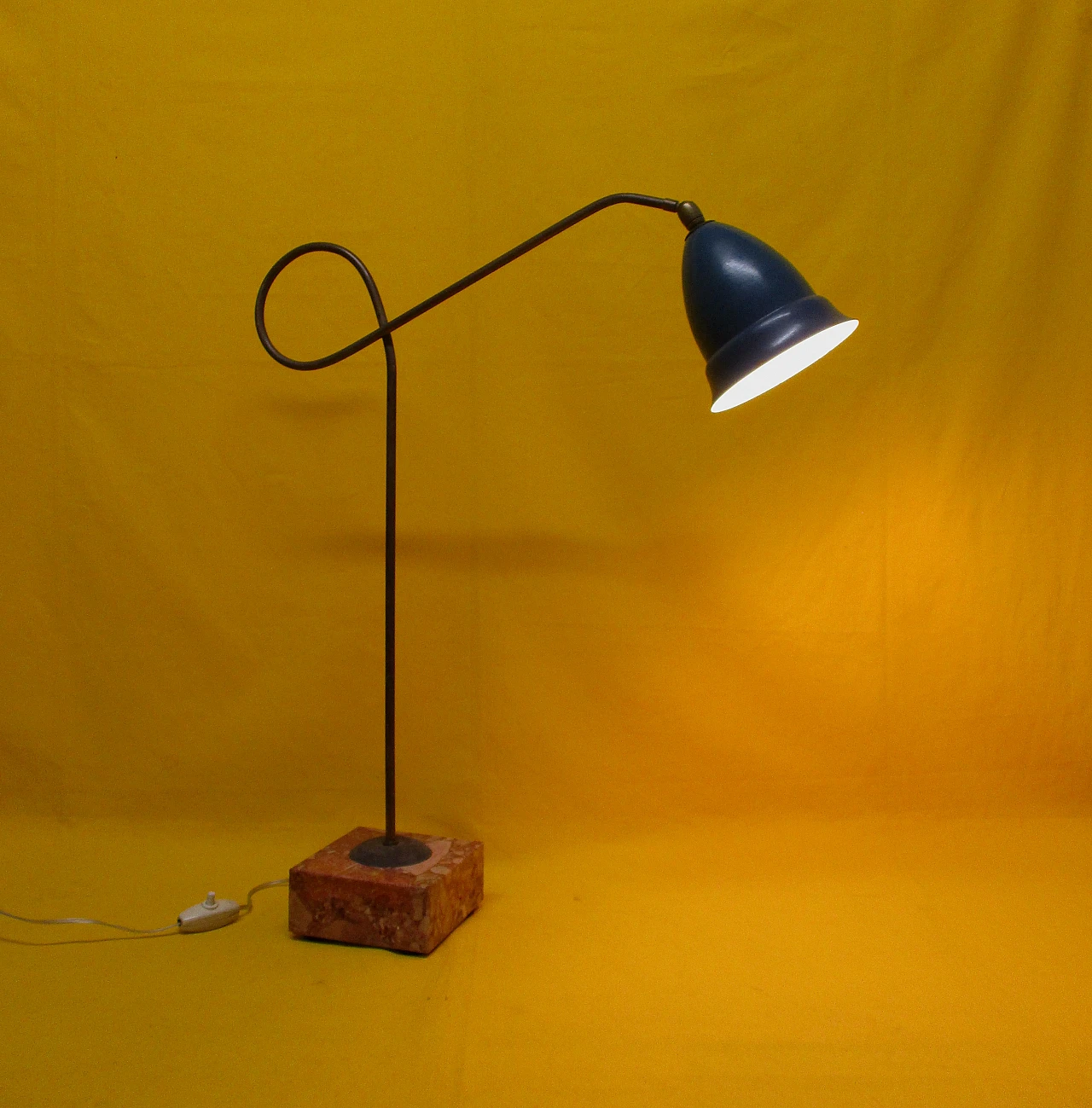 Arredoluce lamp in metal and marble, 1950s 6