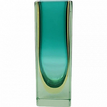 Vintage aqua green vase, Murano, 1970s