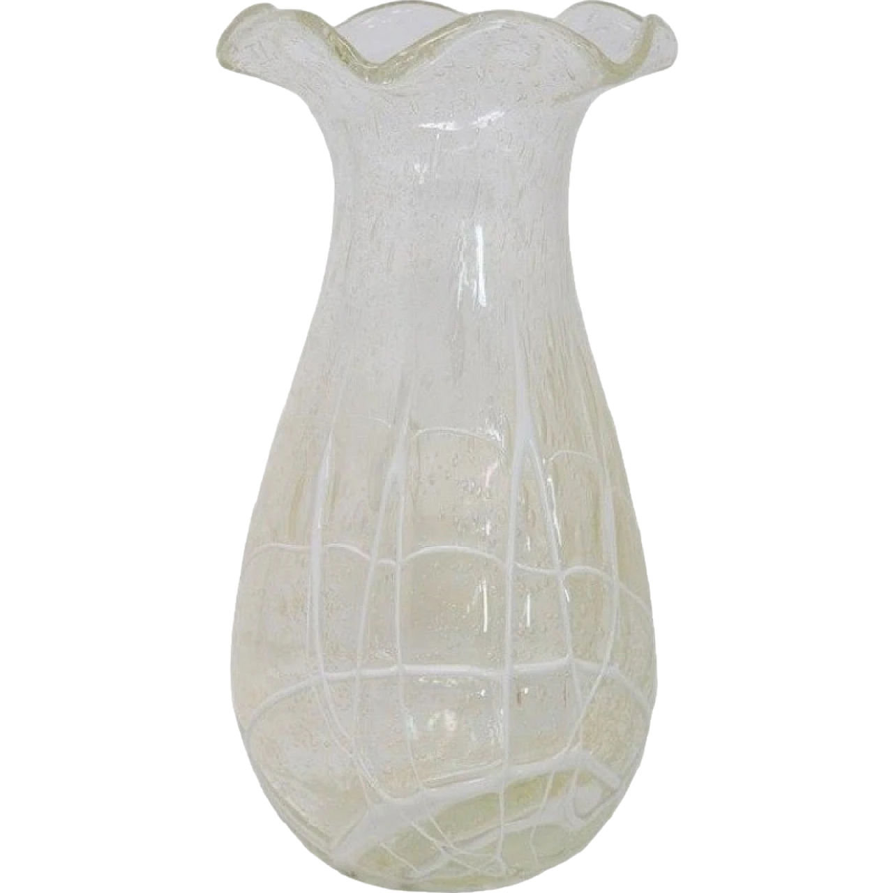 Transparent vase, Murano 1980s 12