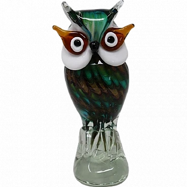 Glass owl, Murano 1980s