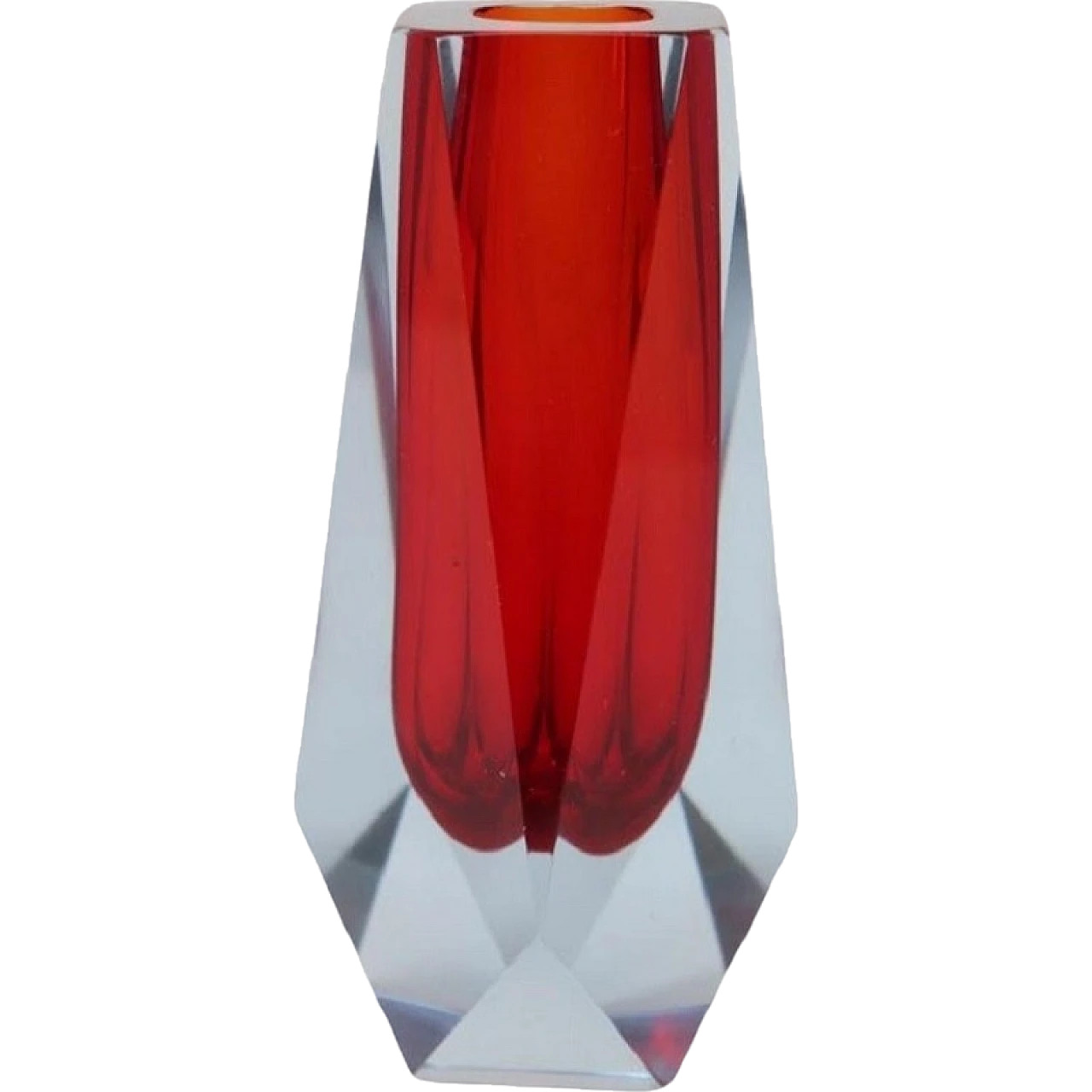 Intense red vase, Murano 1960s 9