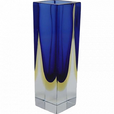 Small blue and yellow vase, 1970s