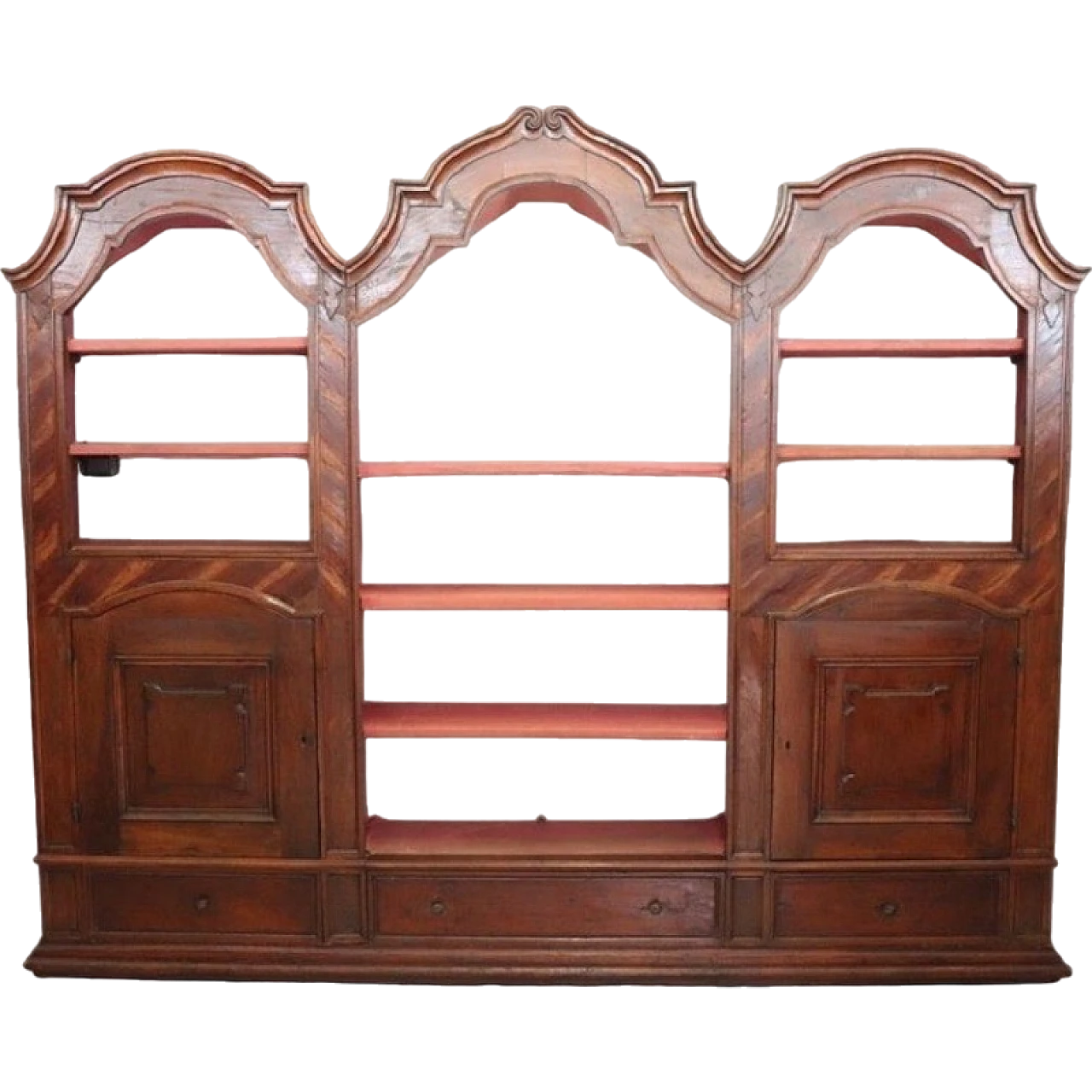 Large walnut bookcase, 17th century 18