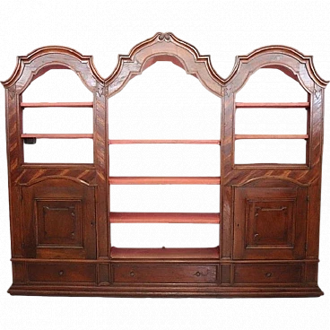 Large walnut bookcase, 17th century