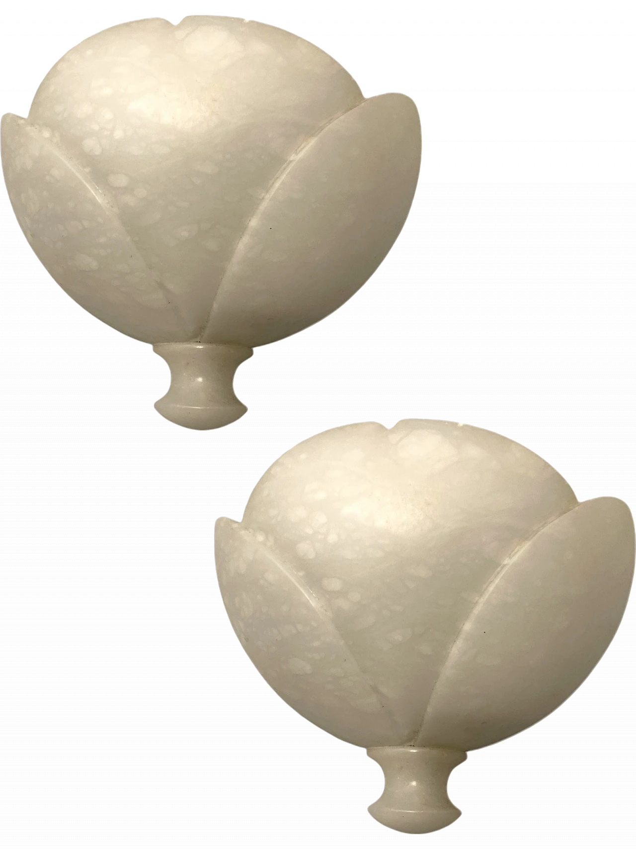 Pair of alabaster sconces, 1960s 9