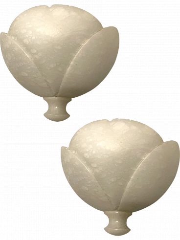 Pair of alabaster sconces, 1960s