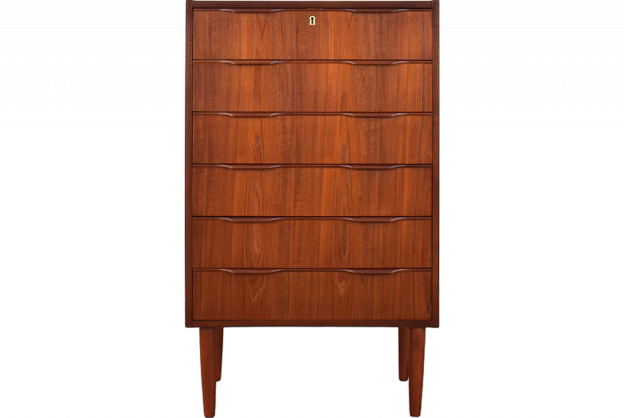 Cassettiera Mid-Century in teak, Danimarca, anni '60 13