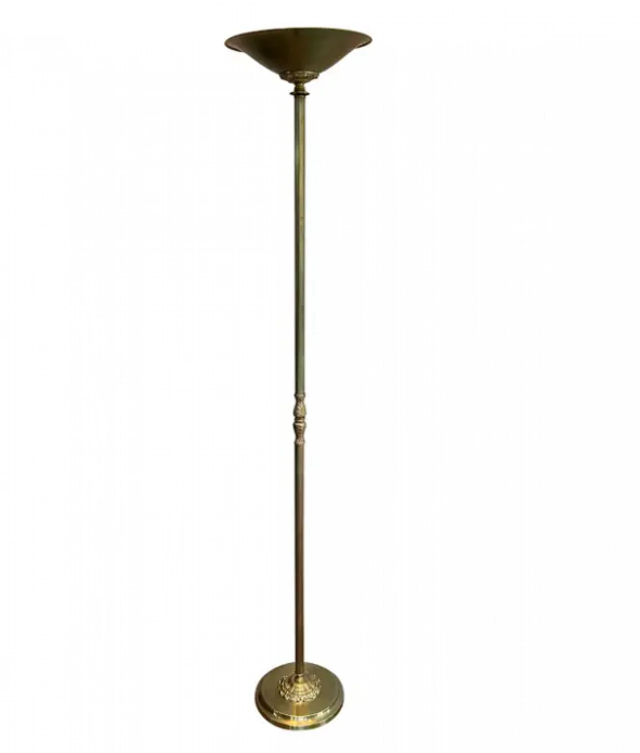 Brass floor lamp with removable reflector, 1970s 1