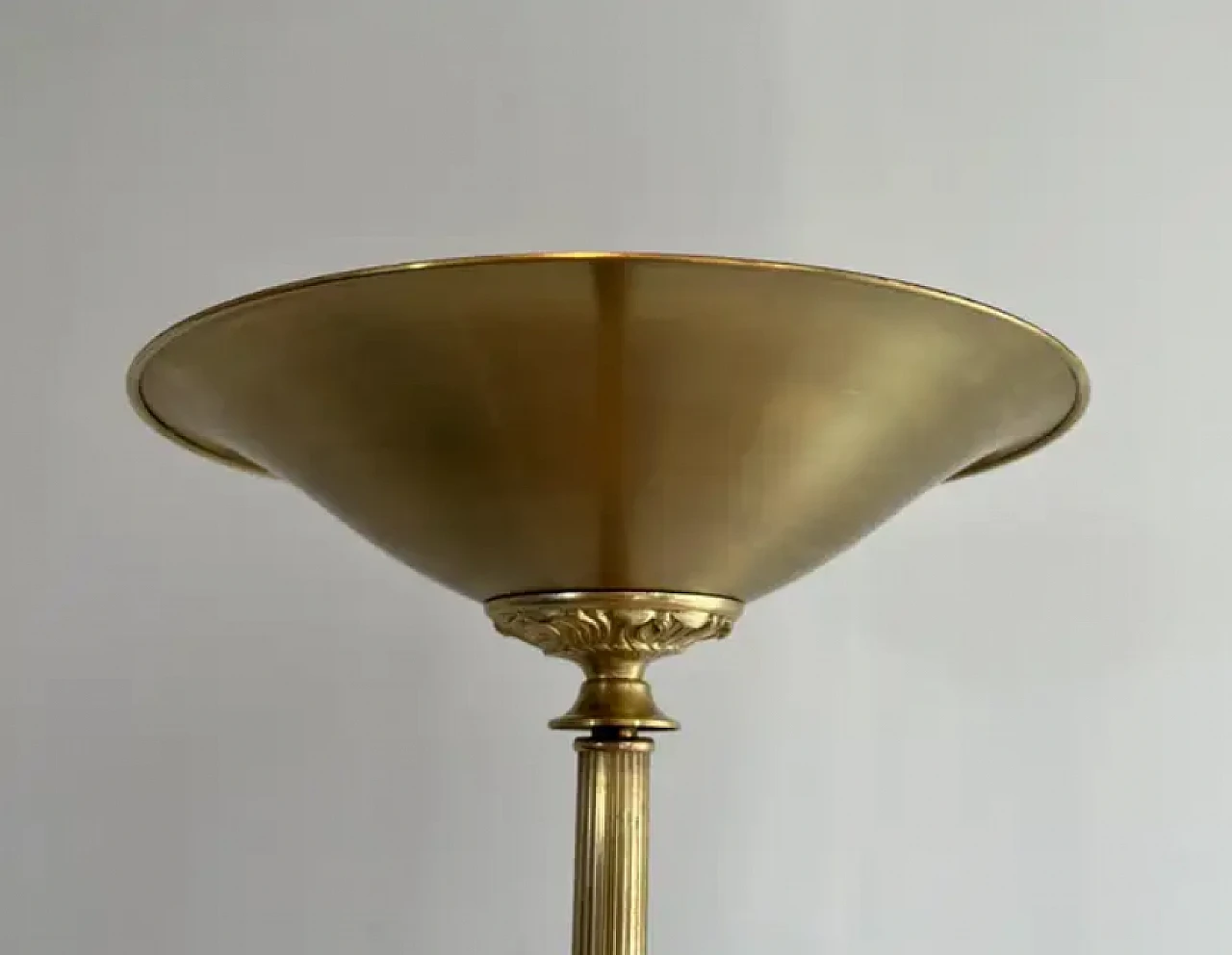 Brass floor lamp with removable reflector, 1970s 3