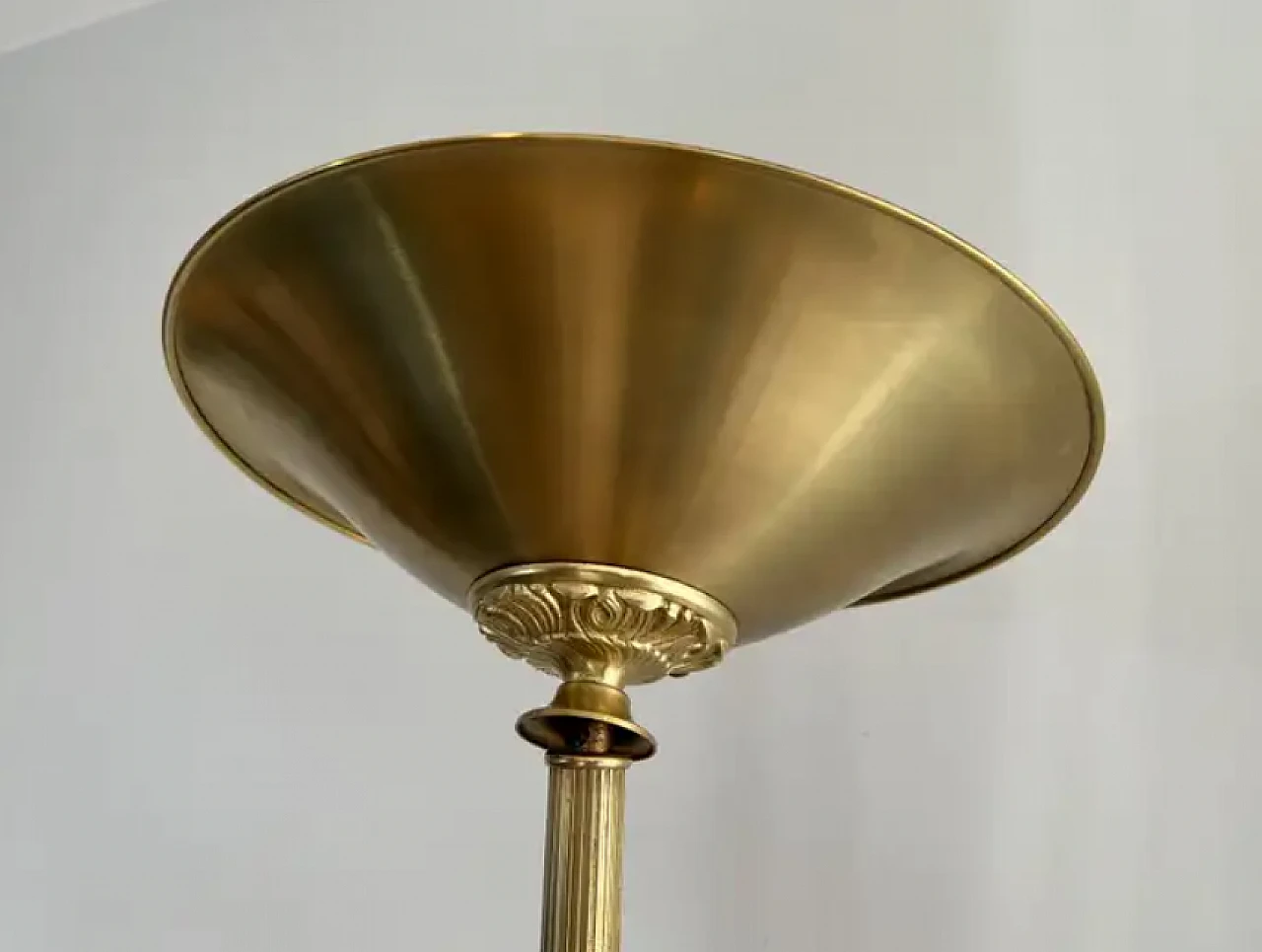 Brass floor lamp with removable reflector, 1970s 4