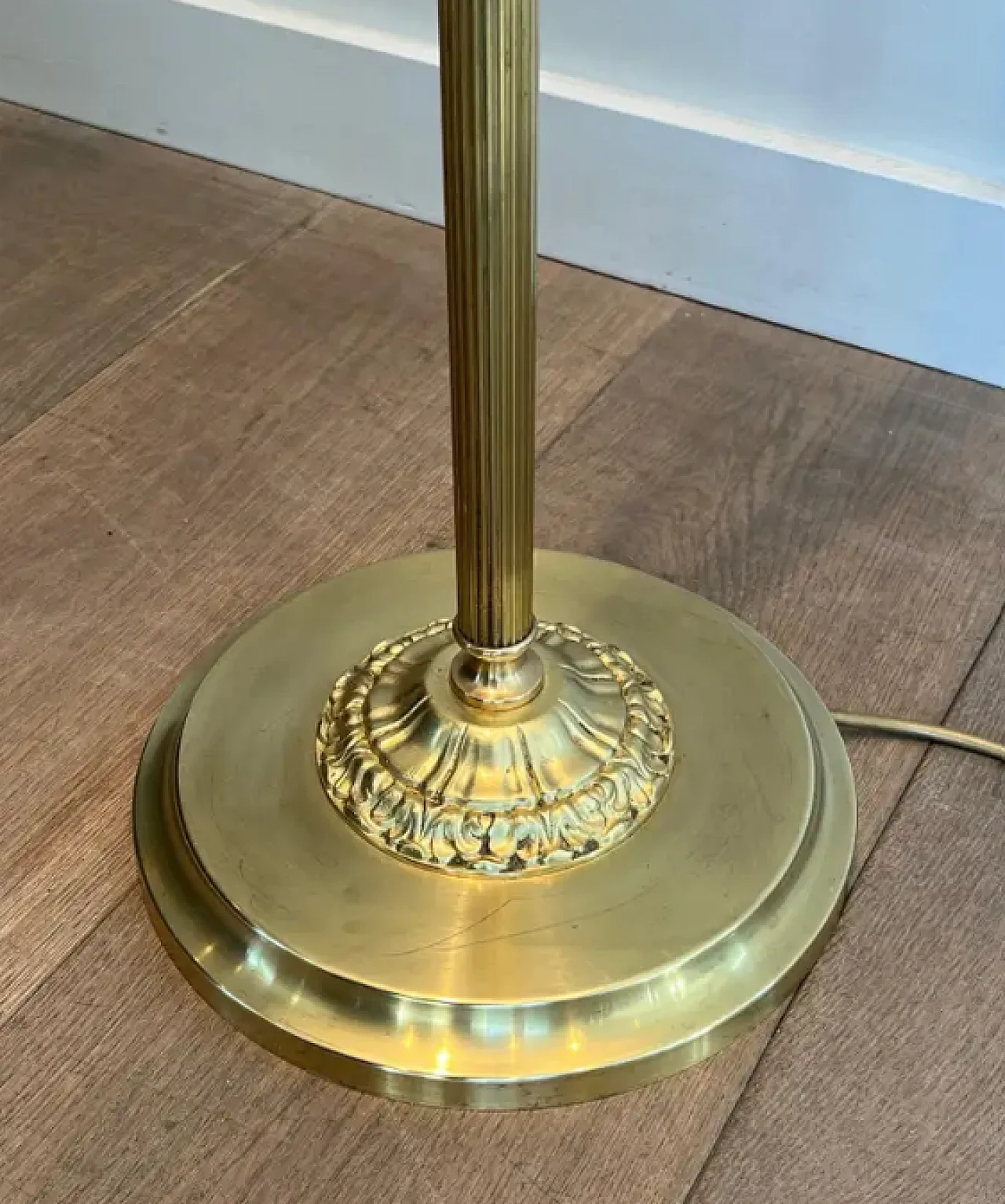 Brass floor lamp with removable reflector, 1970s 7