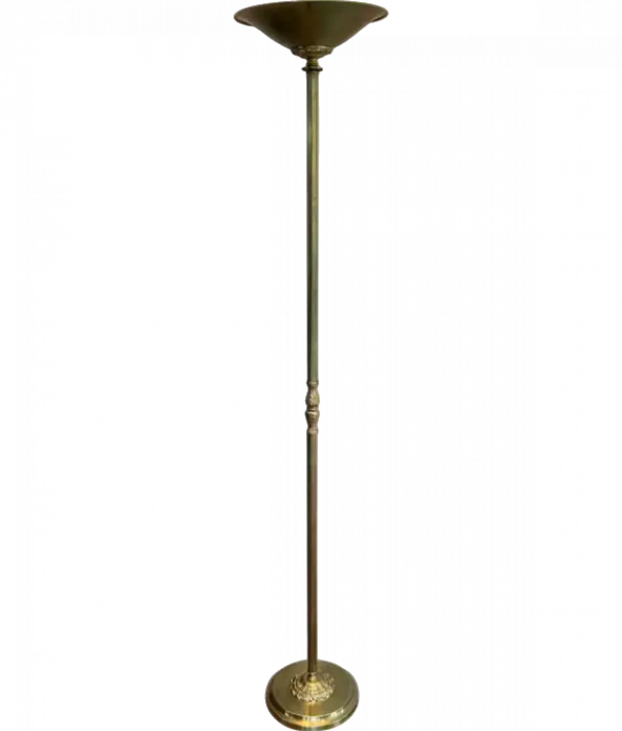 Brass floor lamp with removable reflector, 1970s 12