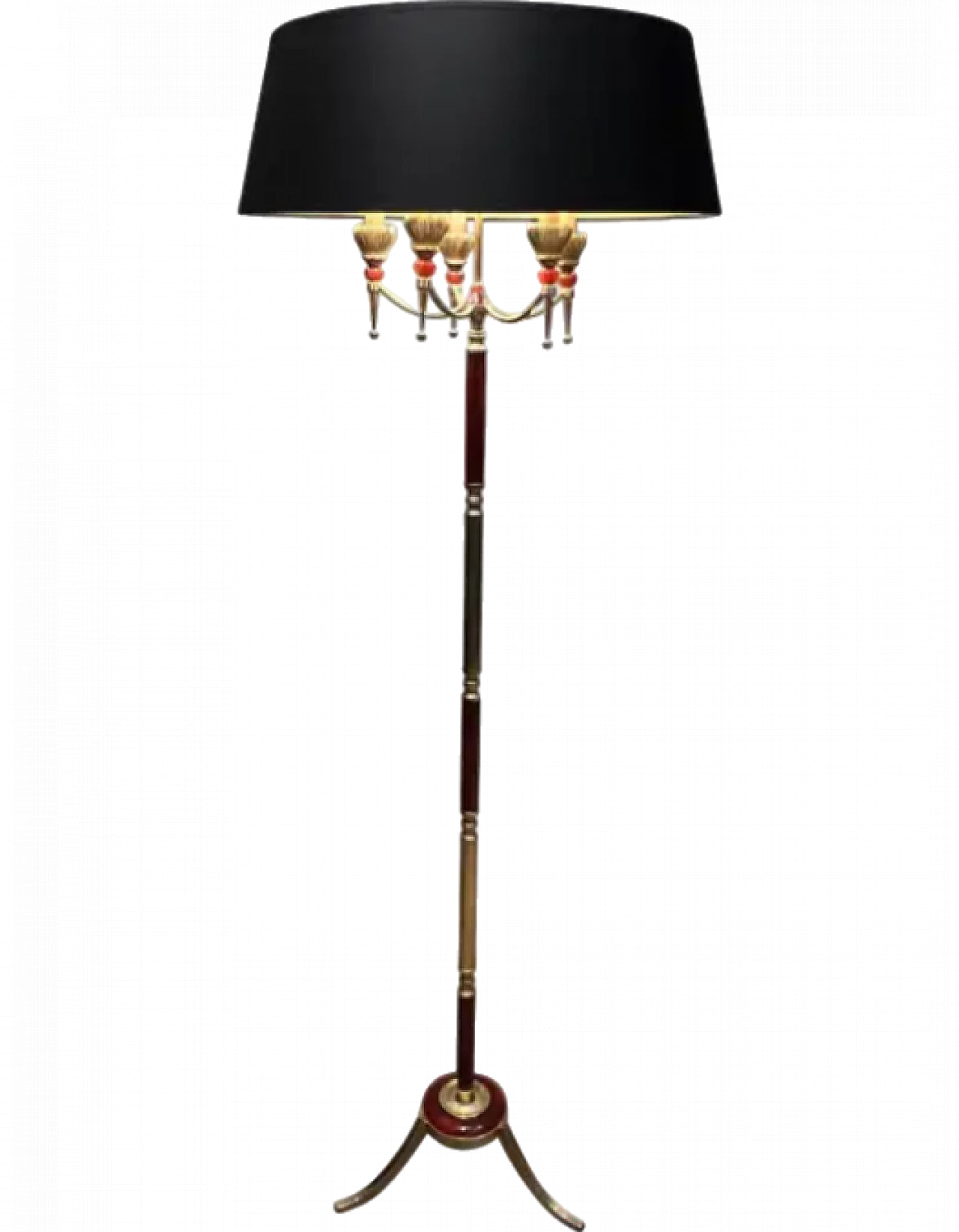 Brass floor lamp in the style of Maison Jansen, 1940s 14