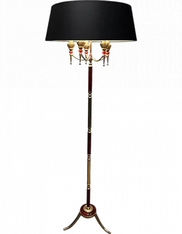 Brass floor lamp in the style of Maison Jansen, 1940s