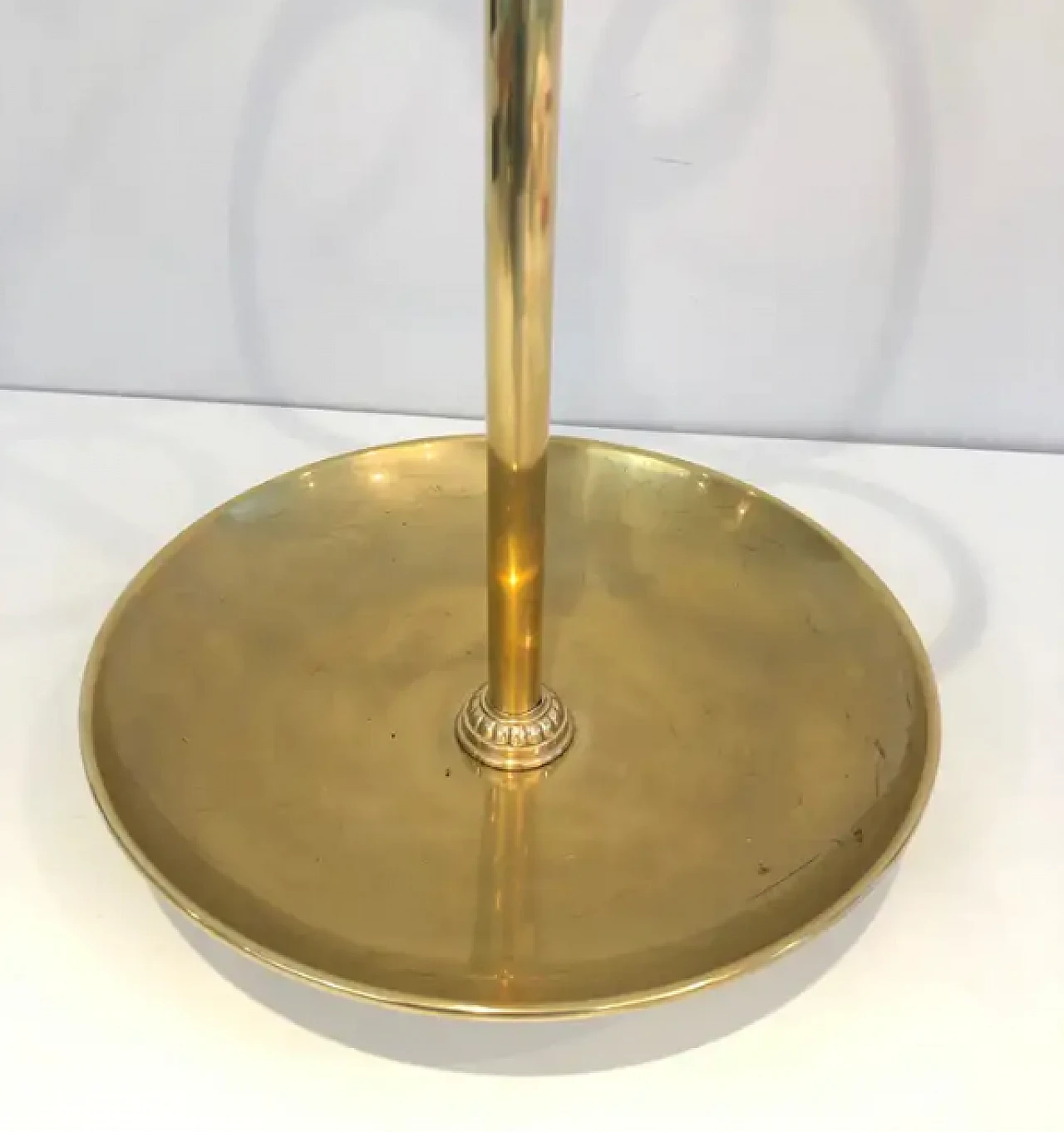 Round brass umbrella stand, early 20th century 8